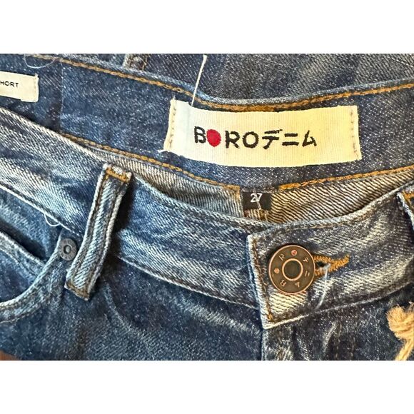 Boro Matsumoto Denim Short “Walk with Me” NWT Size 27 - Picture 4 of 10